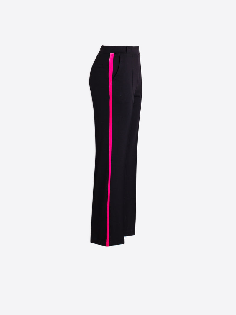 Tatiana Black Pant With Pink Trim
