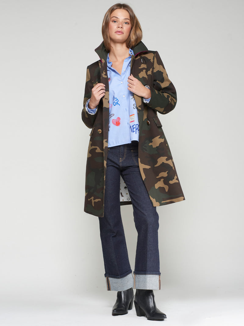 Camouflage Trench Coat