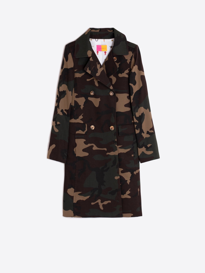 Camouflage Trench Coat