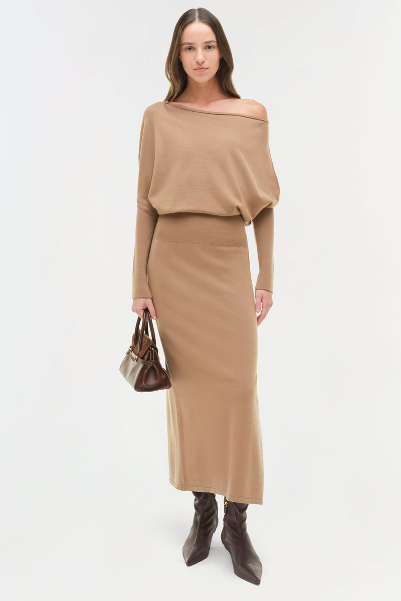 Janese Dress in Camel