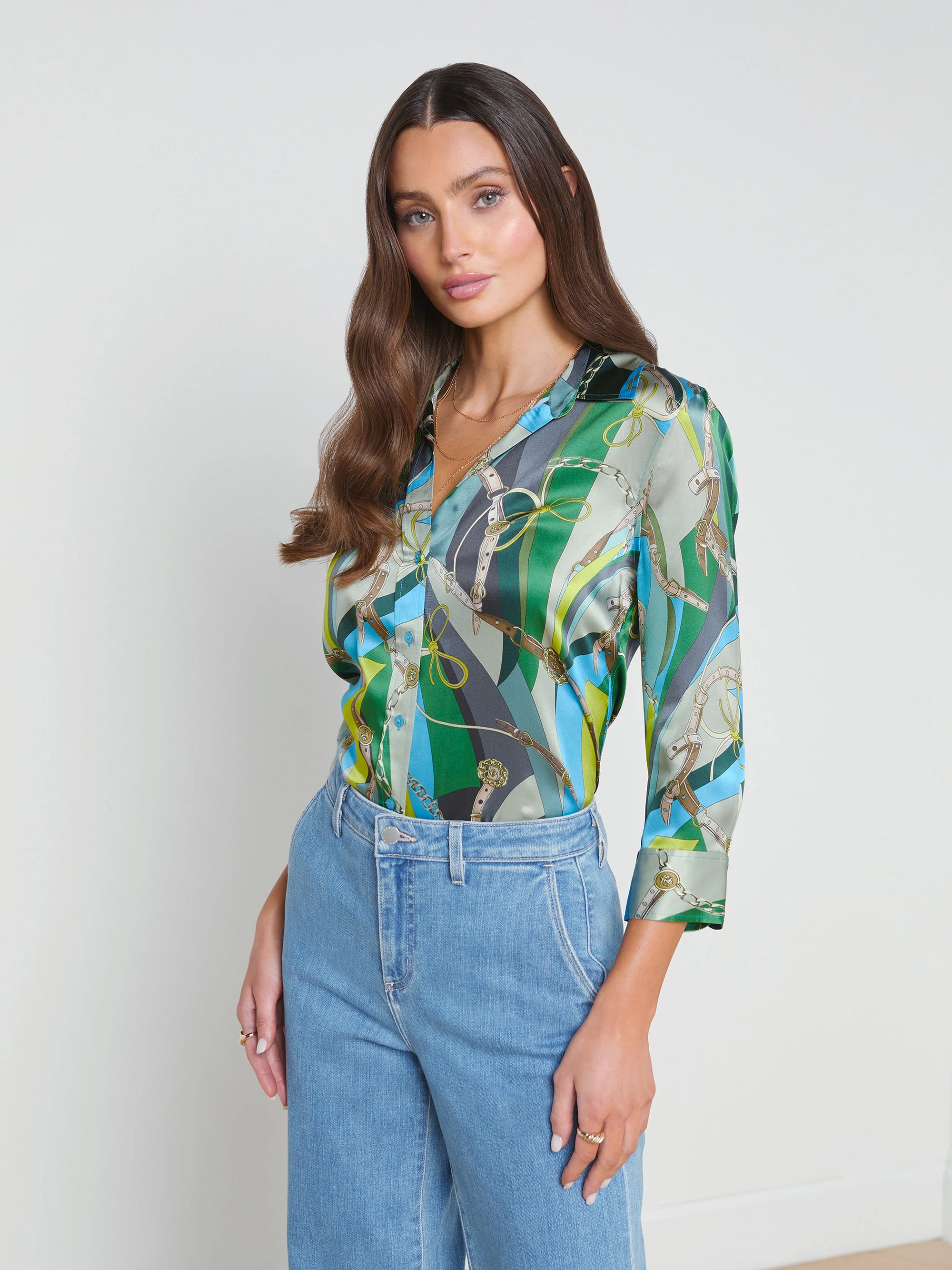 Dani 3/4 Sleeve Blouse by L'agence
