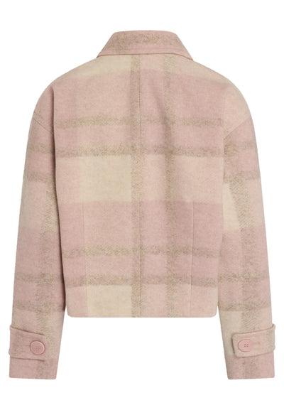 Jacket In Brushed Wool Blend Biscuit Powder Blush Varied