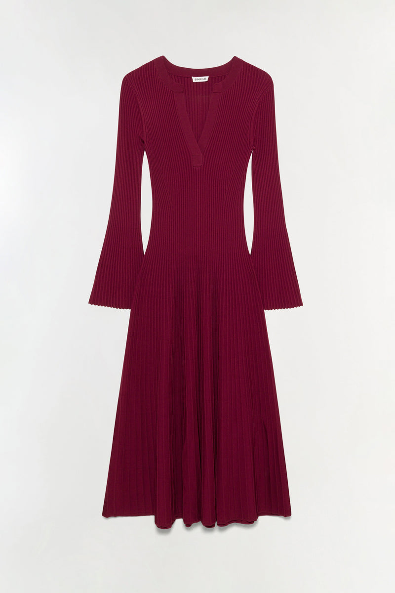 Genna Dress in Cranberry