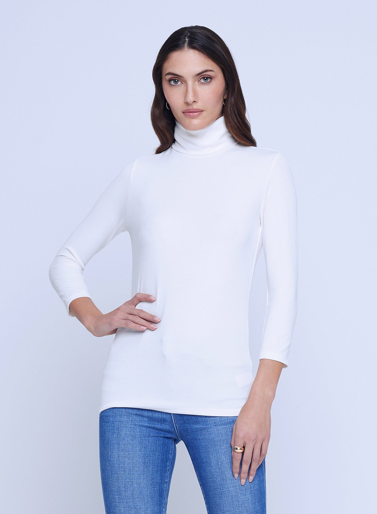 Aja Turtle Neck 3/4" Sleeve by L'agence