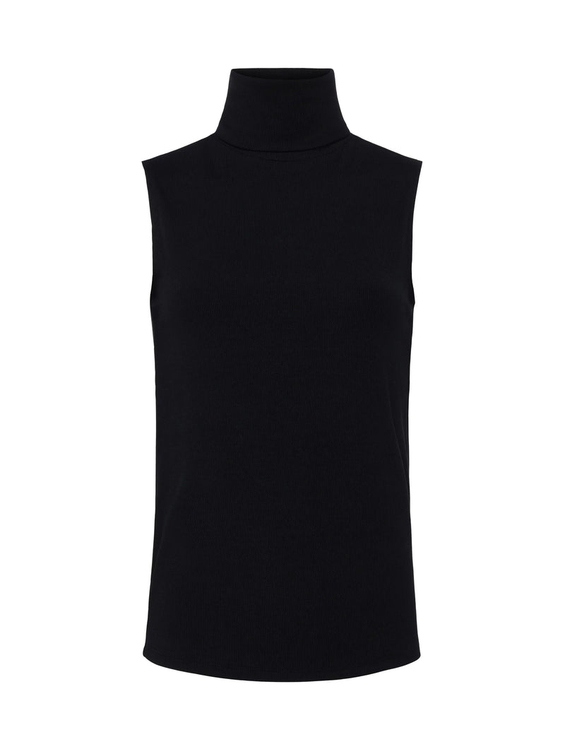 Ceci Sleeveless Turtleneck Black