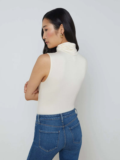 Ceci Sleeveless Turtleneck White