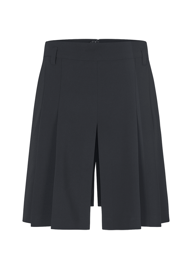Skort with Pleats Black