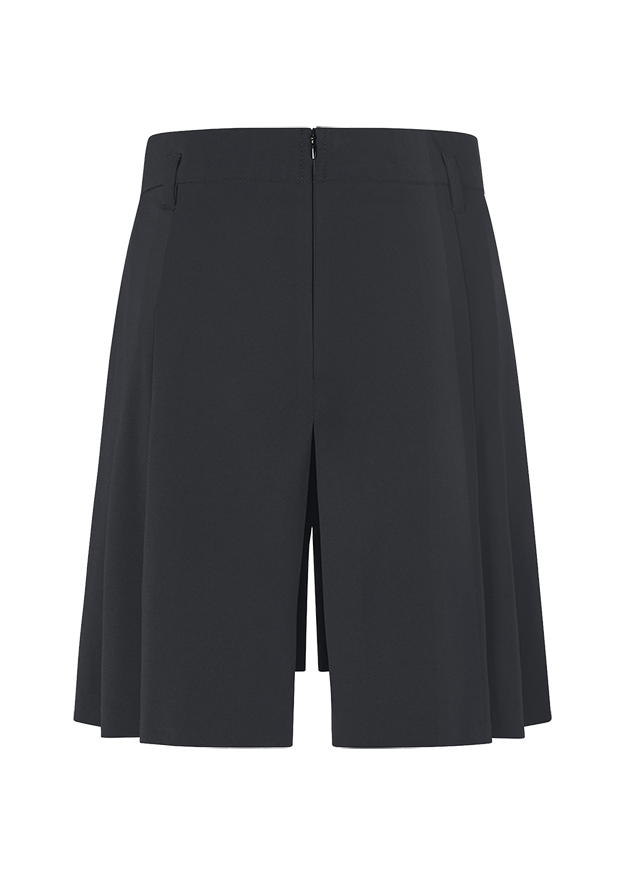 Skort with Pleats Black