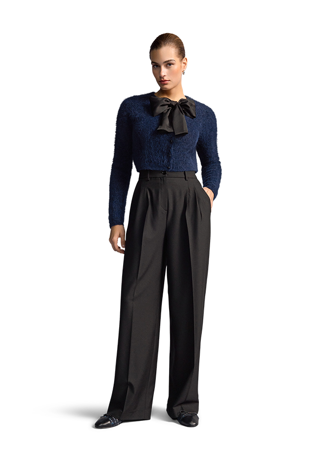 Wide Fit Suit Trousers Black