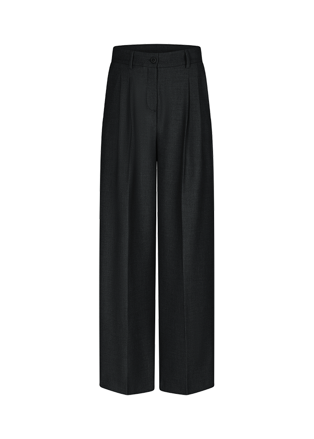 Wide Fit Suit Trousers Black