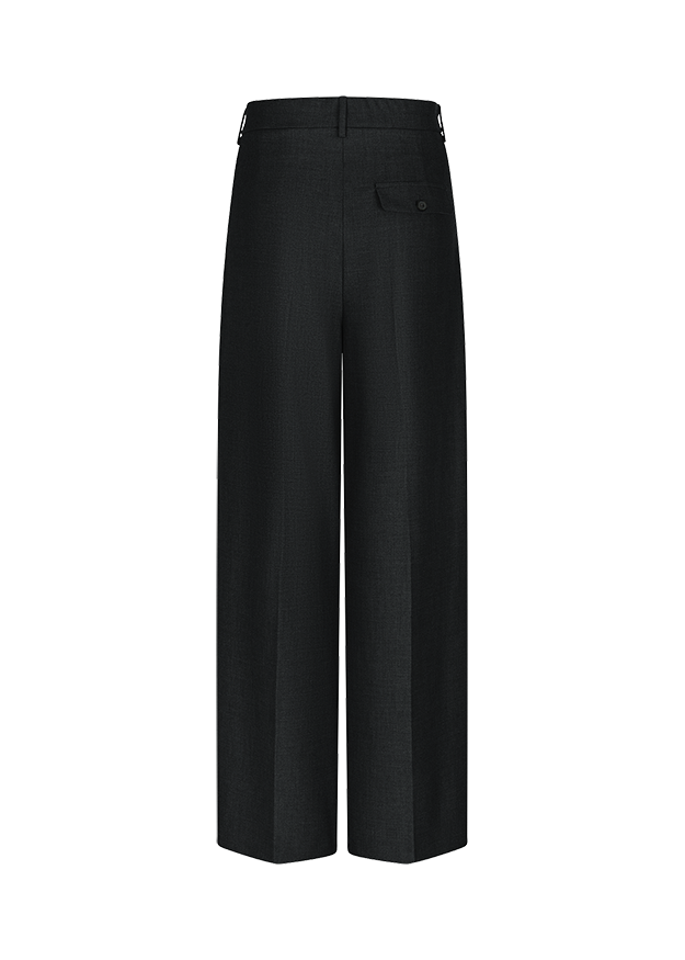 Wide Fit Suit Trousers Black