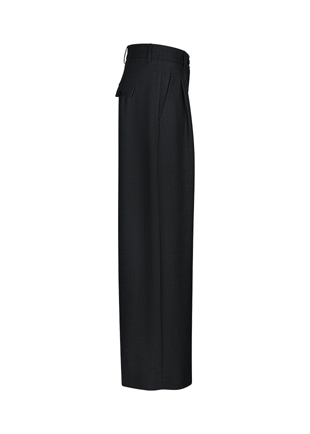 Wide Fit Suit Trousers Black