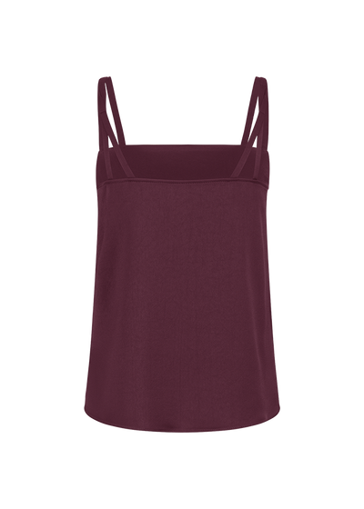 Satin Top with Straps Morello