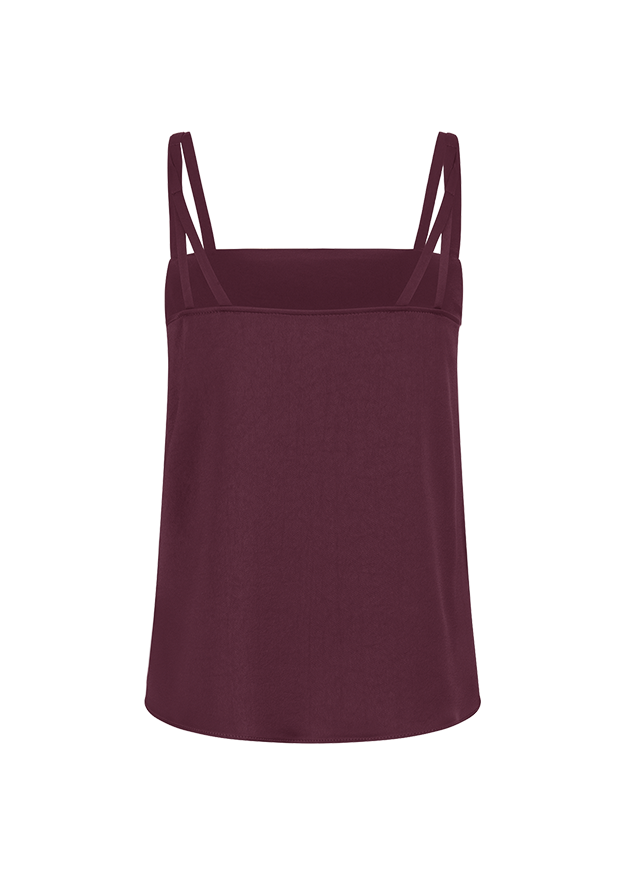 Satin Top with Straps Morello