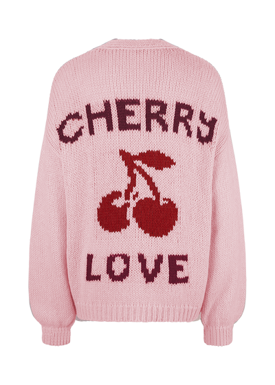 Cardigan with Cherry Pattern Sakura Patterned