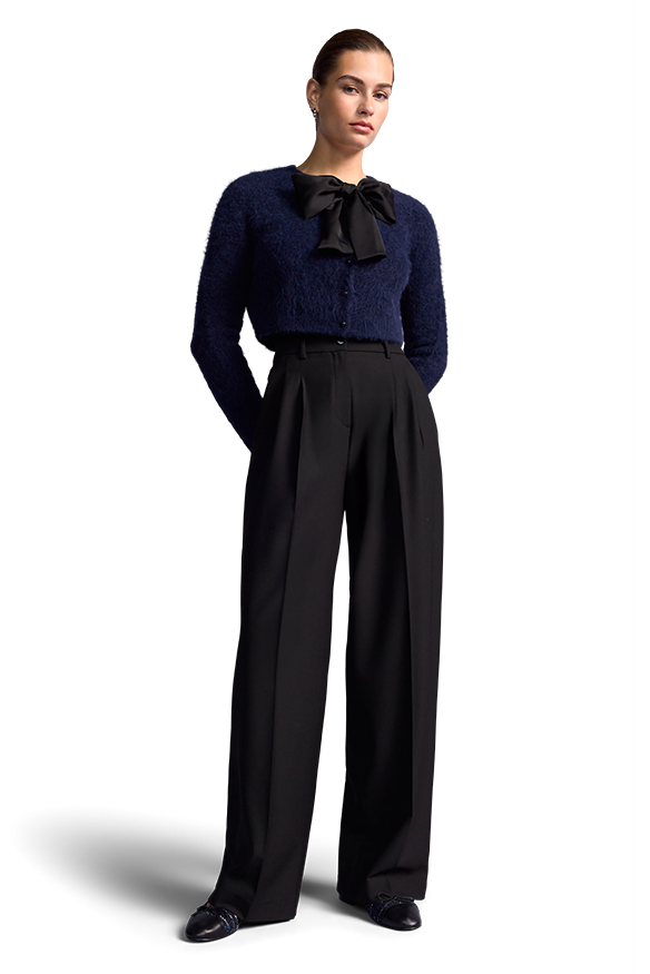 Short Alpaca-Blend Cardigan Stardust