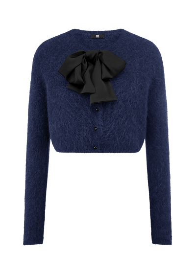 Short Alpaca-Blend Cardigan Stardust