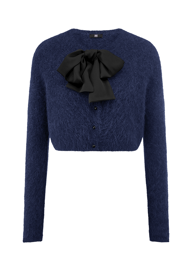 Short Alpaca-Blend Cardigan Stardust