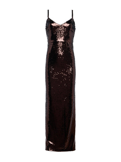 Karma Sequin Maxi Dress Chocolate