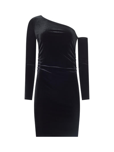 Lynne Velvet Mini Dress Black