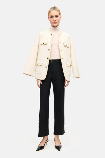 France Statement Slit Pant Black