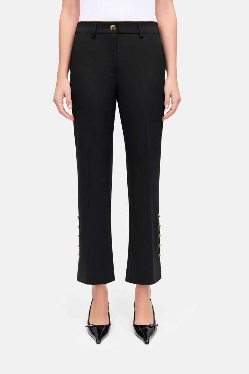 France Statement Slit Pant Black