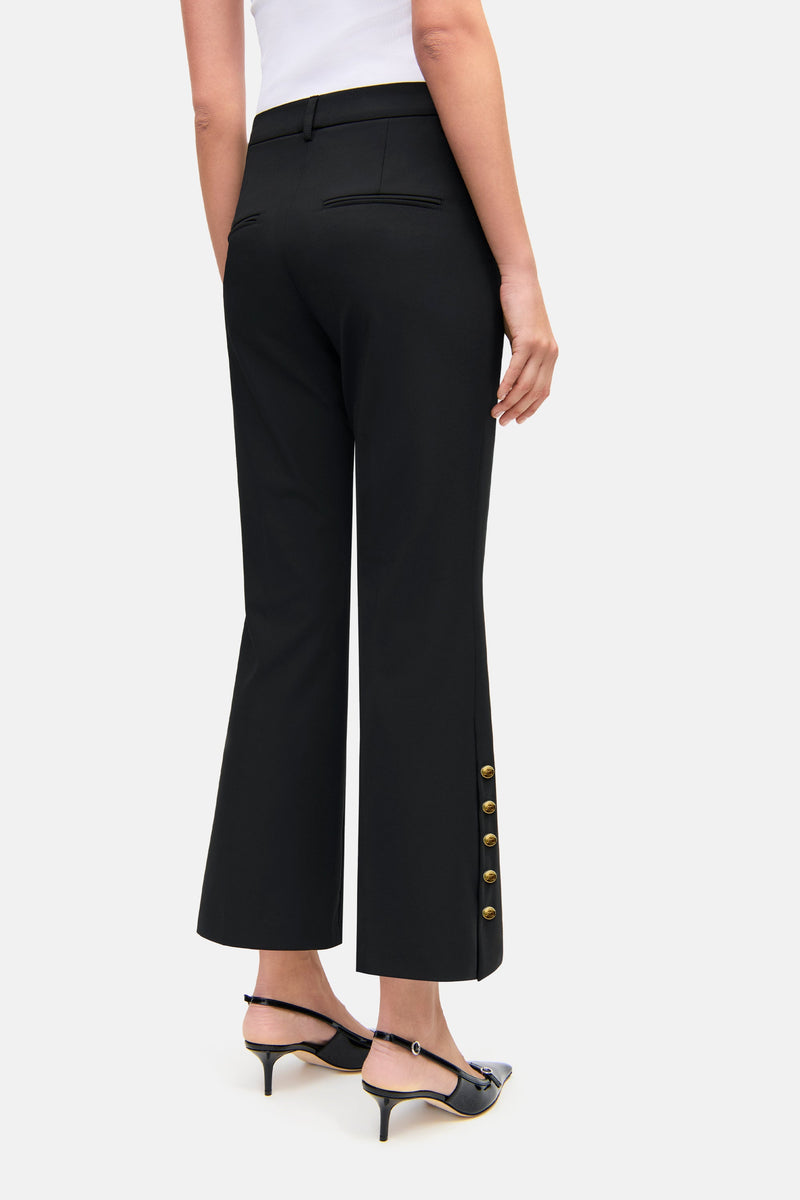 France Statement Slit Pant Black