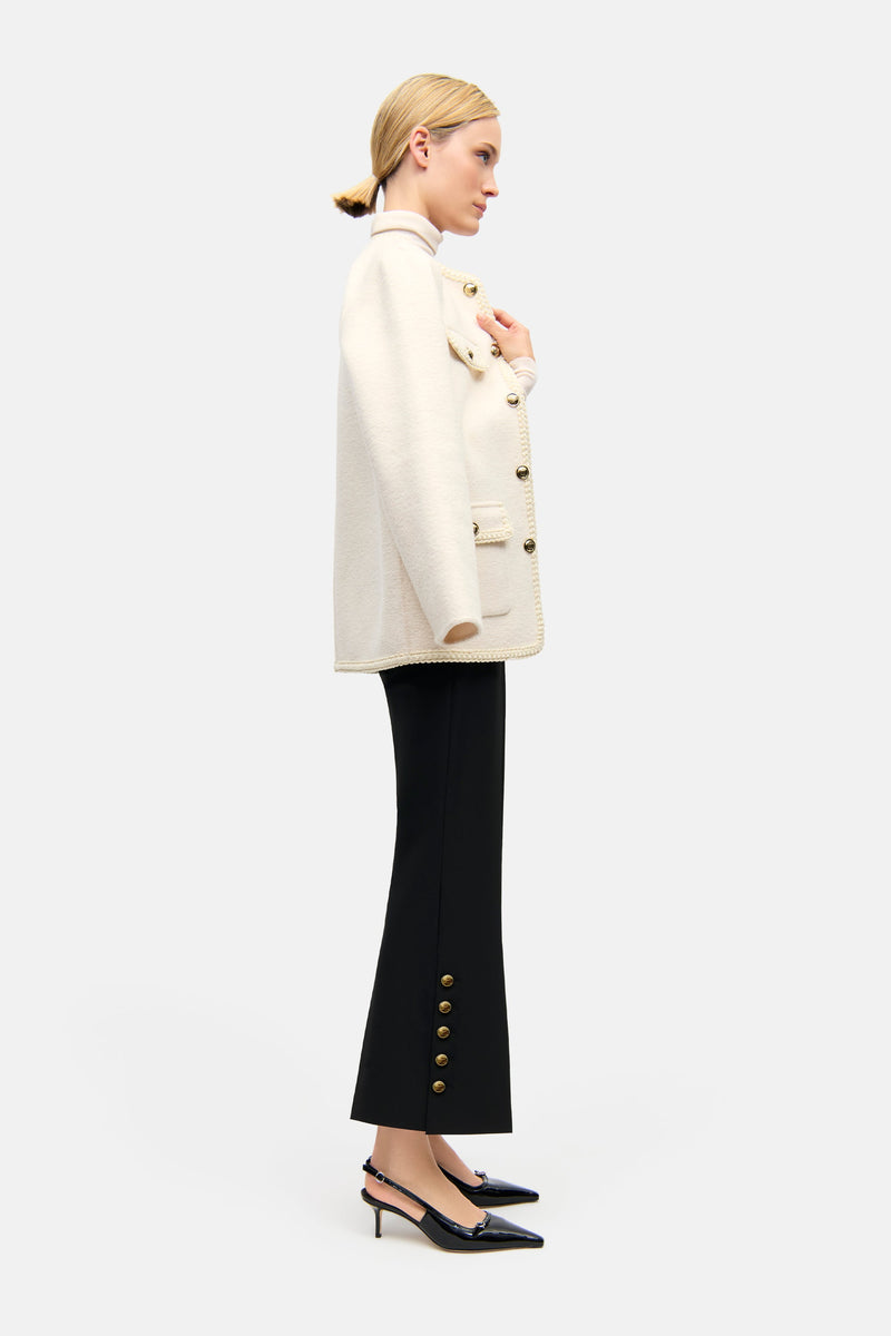 France Statement Slit Pant Black