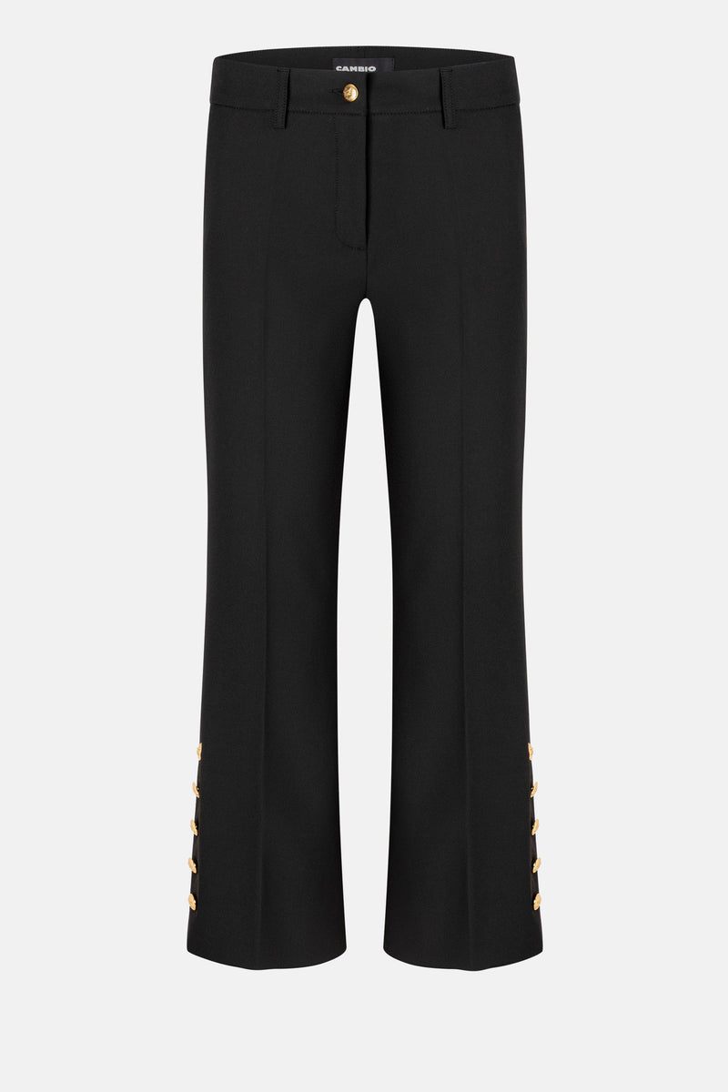 France Statement Slit Pant Black