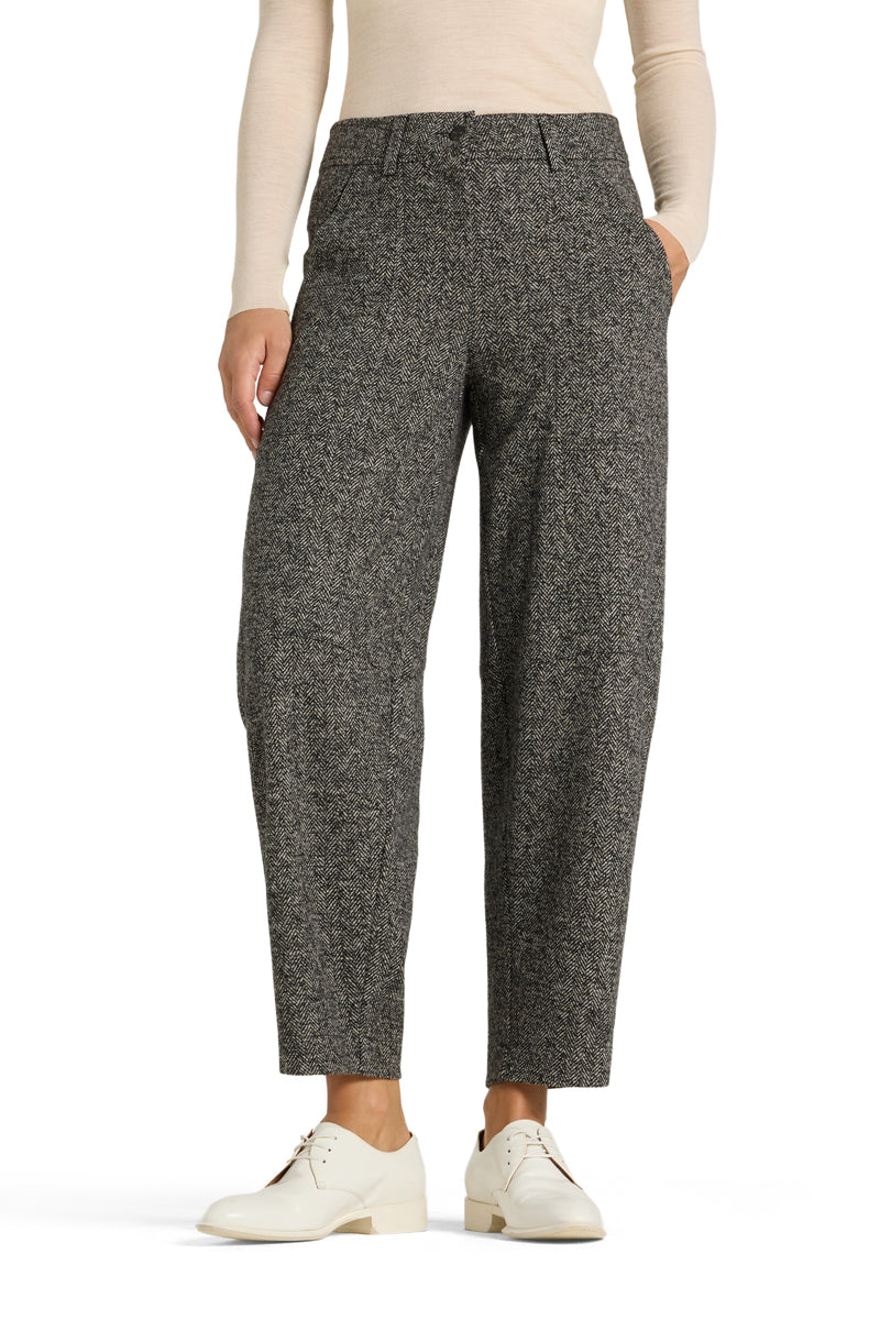 Orly Plain Pant Herringbone Silver/Black