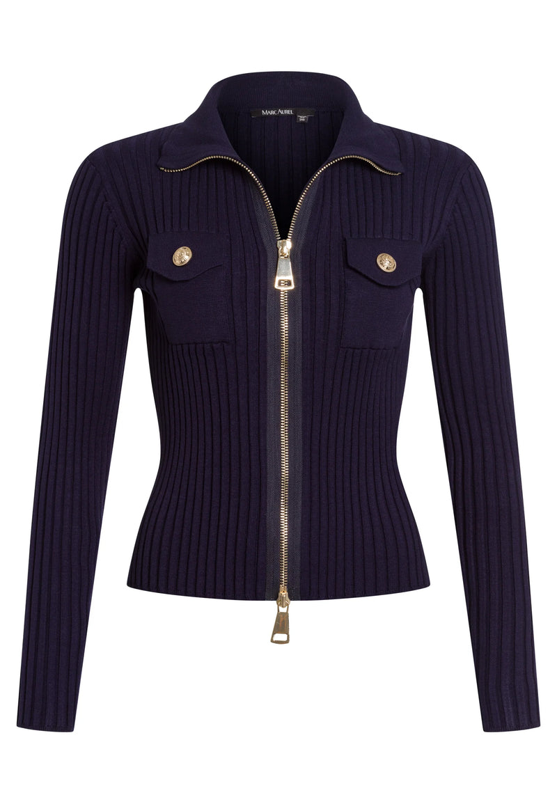 Cardigan With Pockets Navy
