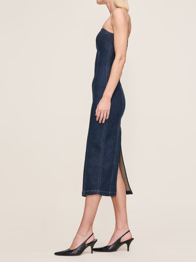 Esme Dress Strapless Midi Crescent Harbour
