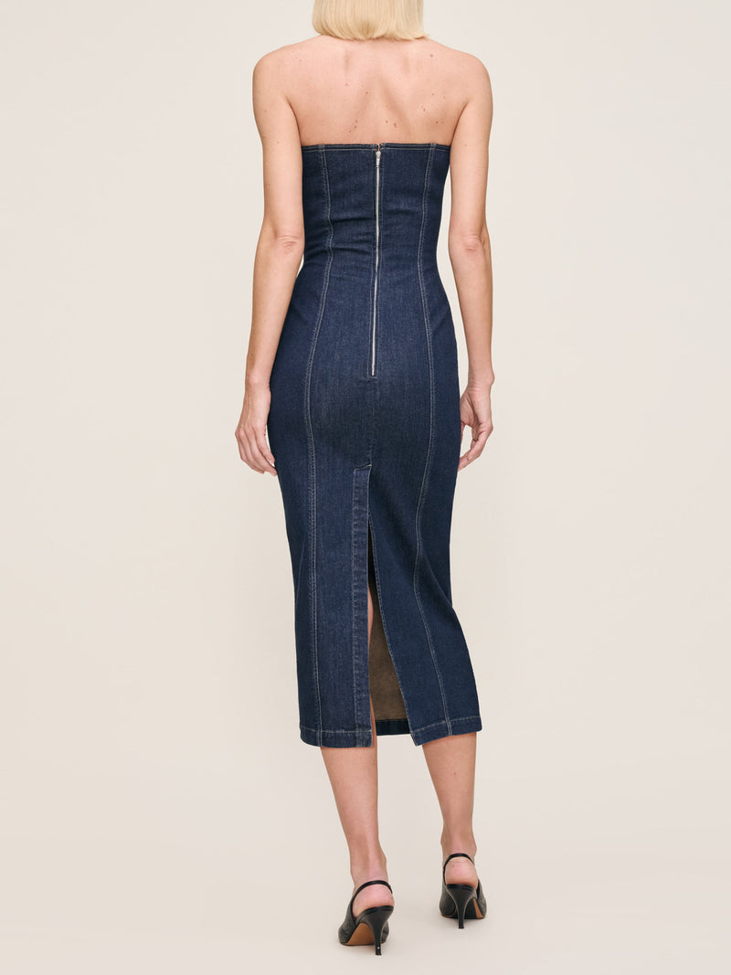 Esme Dress Strapless Midi Crescent Harbour