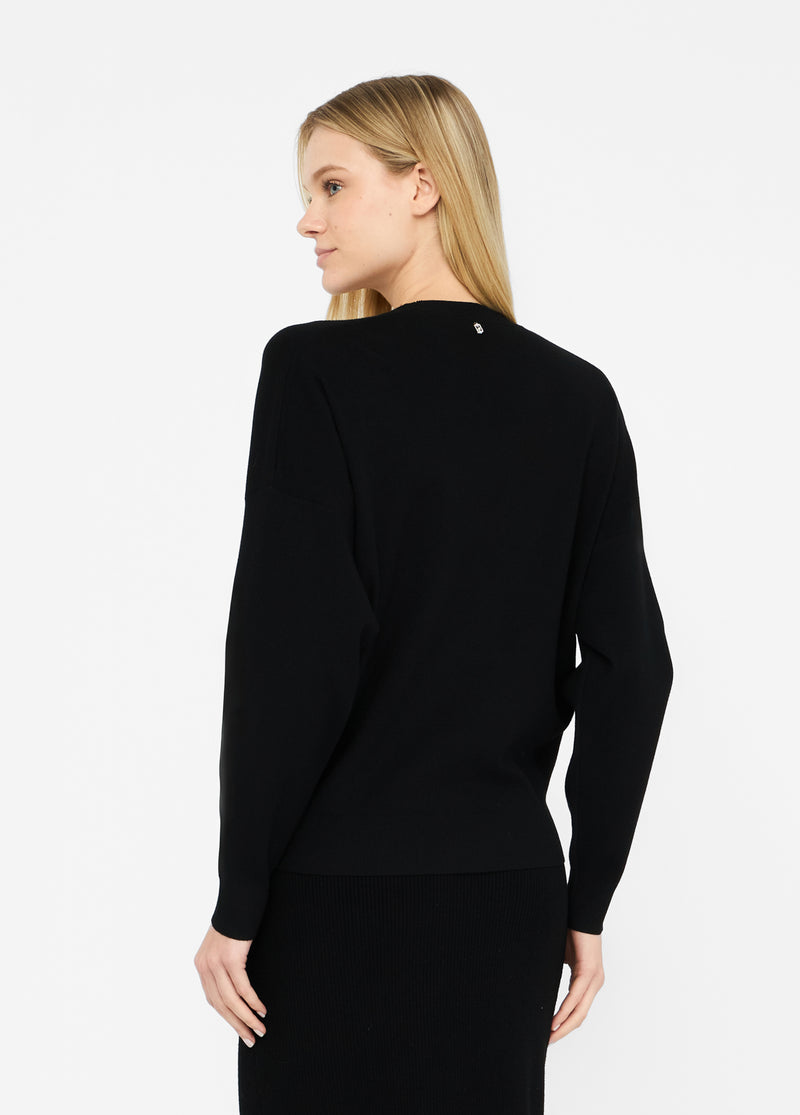Jumper With Gemstones Black
