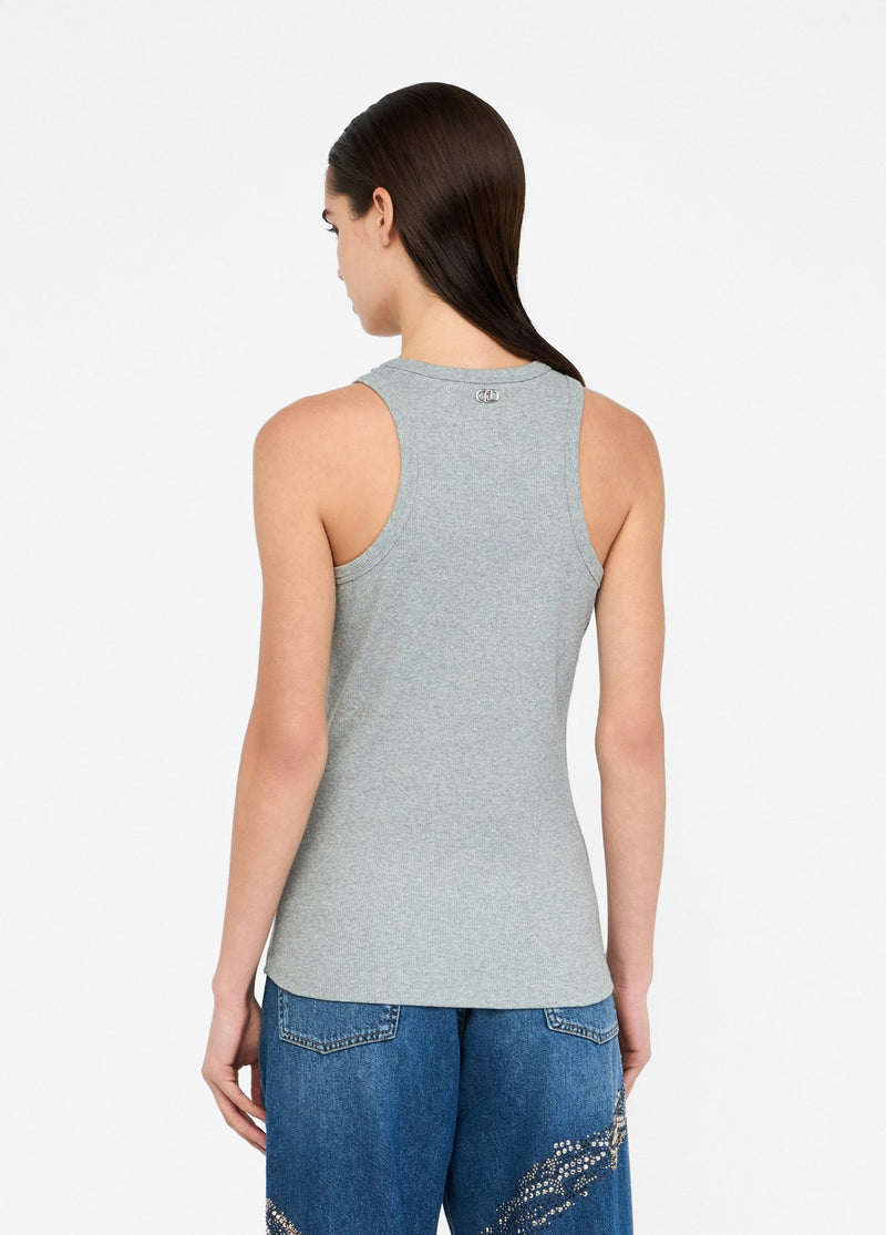 Top With Bejewelled Appliqués