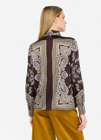 Printed Twill Shirt Brown
