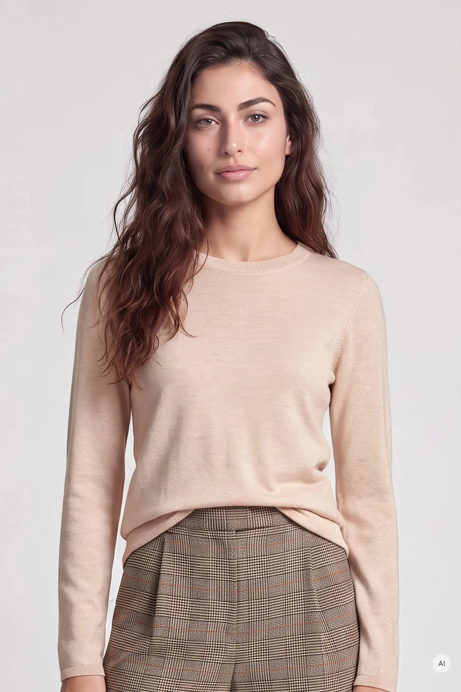 Sparkling Crew-Neck Sweater Blush