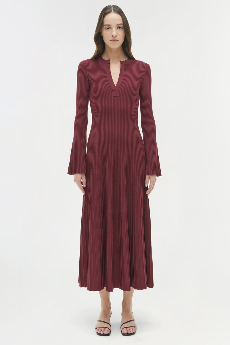 Genna Dress in Cranberry