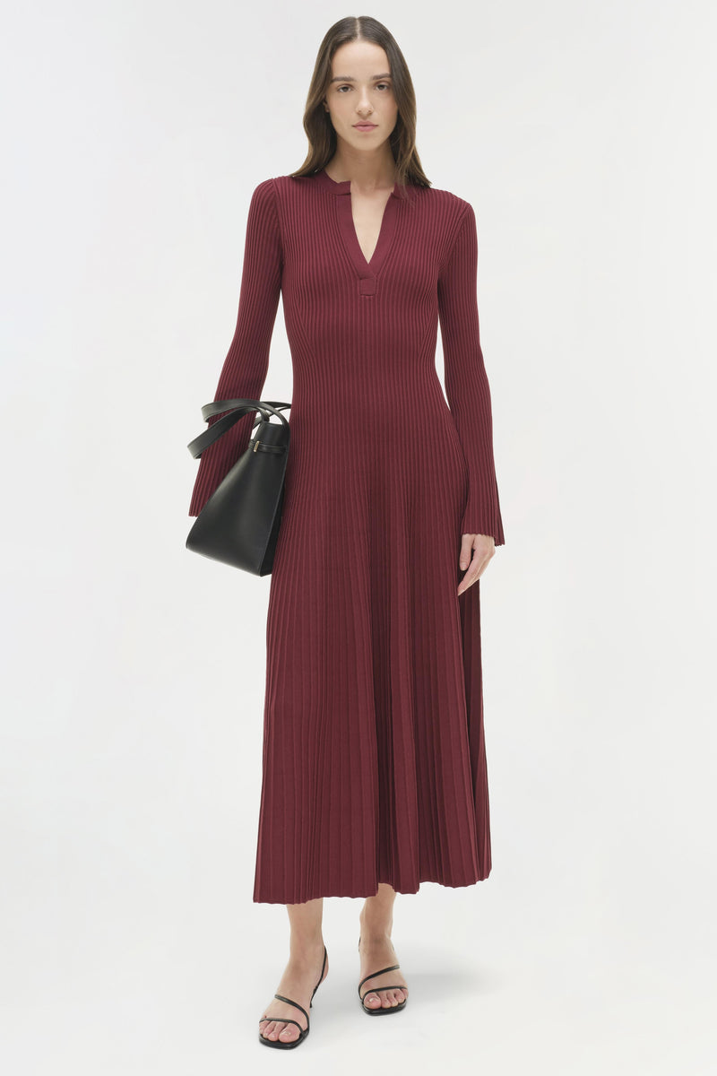 Genna Dress in Cranberry