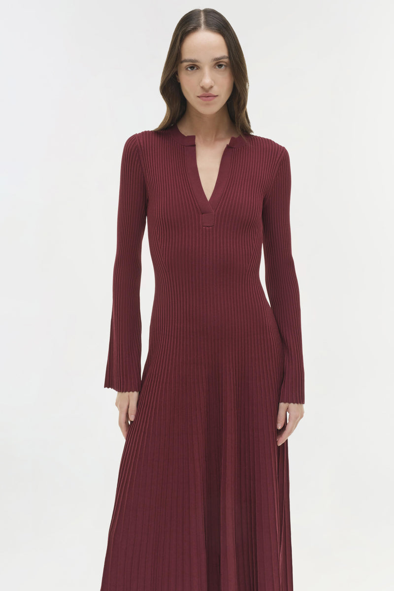 Genna Dress in Cranberry