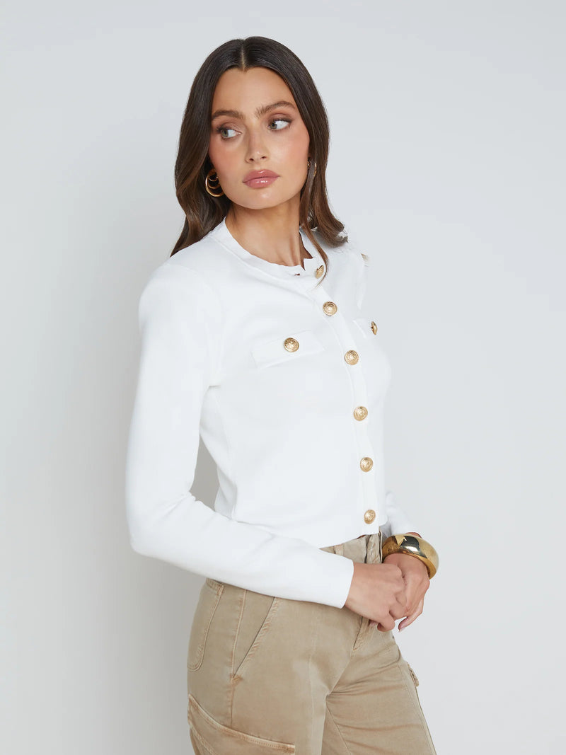 Toulouse Cardigan in White