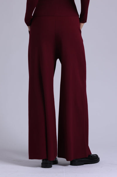 Viscose Palazzo Pant Bordeaux