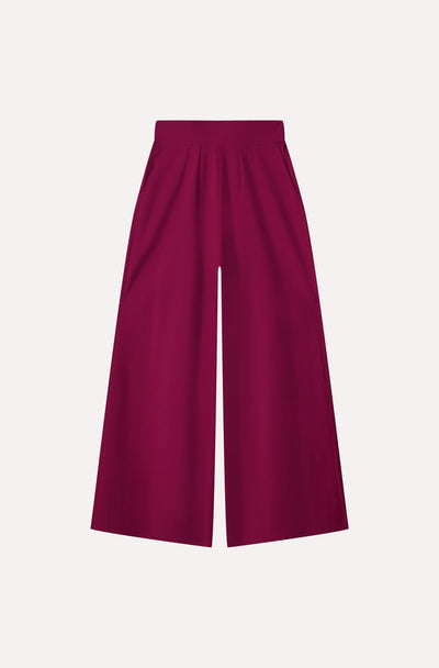 Viscose Palazzo Pant Bordeaux