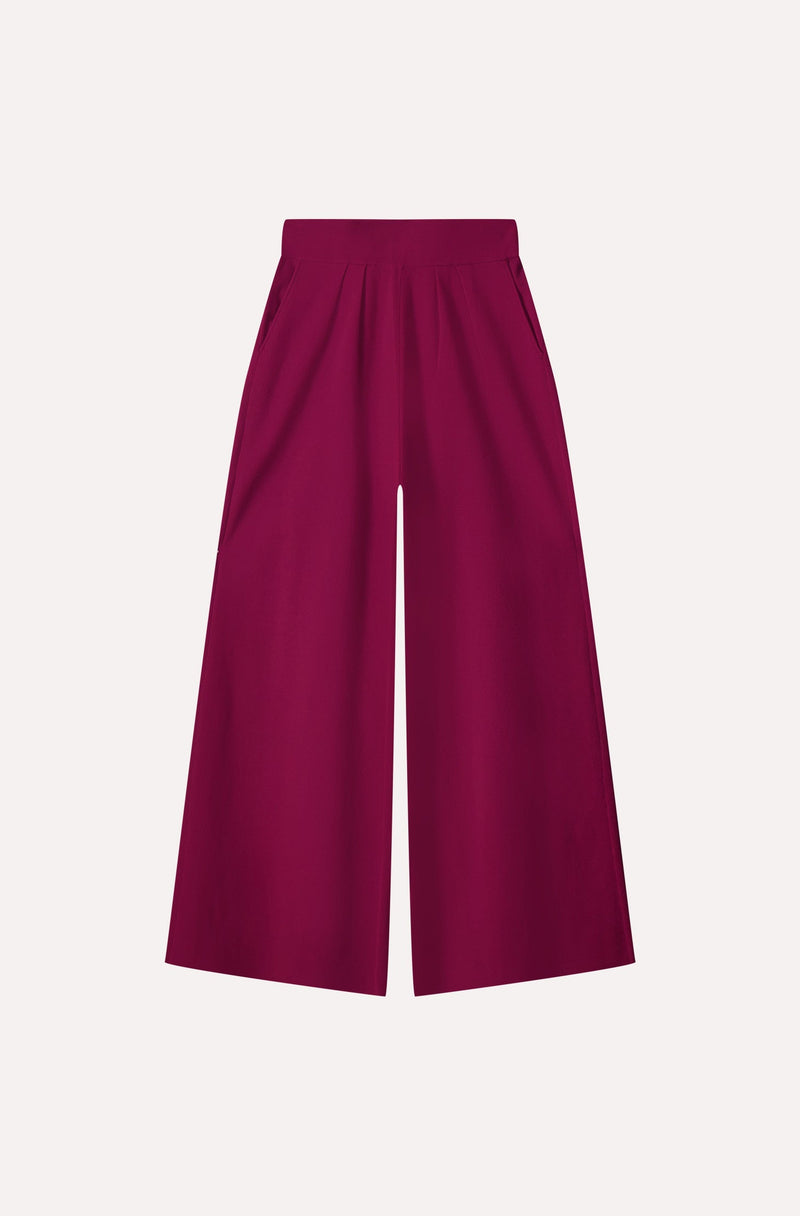 Viscose Palazzo Pant Bordeaux