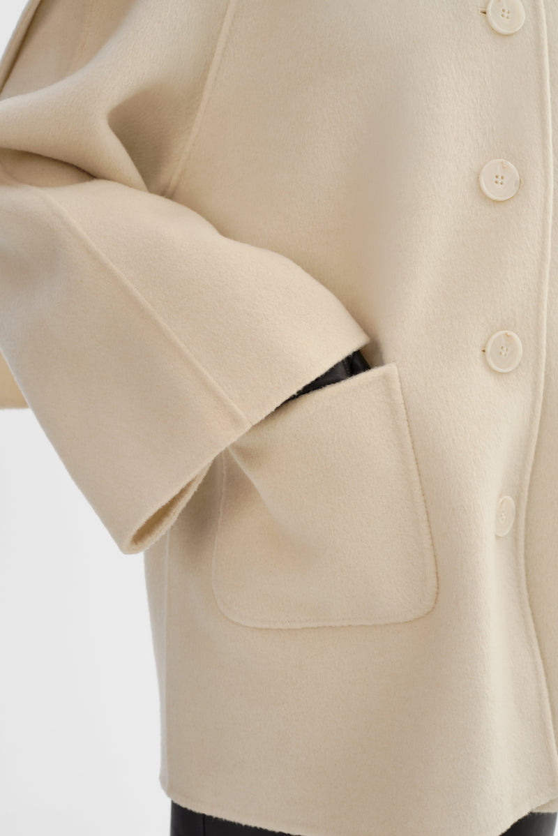 Anca Wool Scarf Jacket Winter White