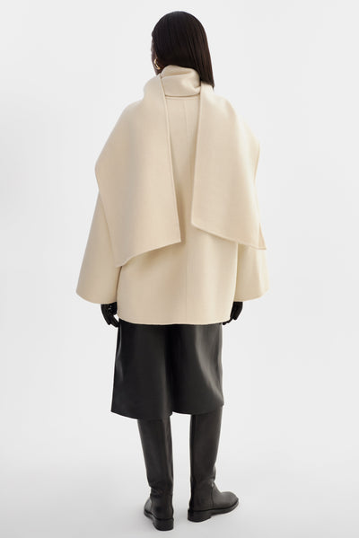 Anca Wool Scarf Jacket Winter White
