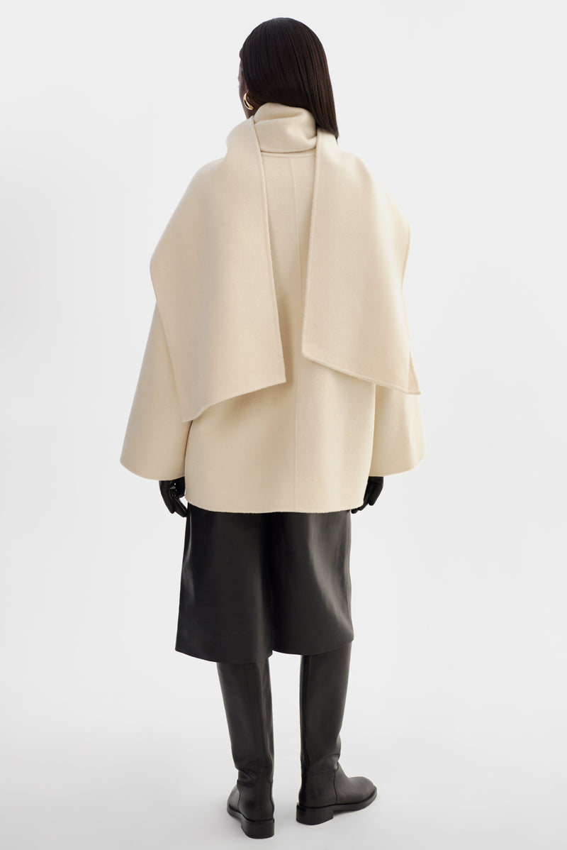 Anca Wool Scarf Jacket Winter White