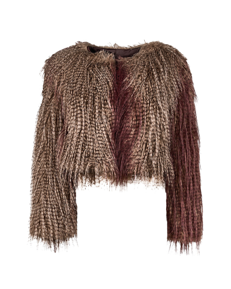 Anna Coat in Ostrich