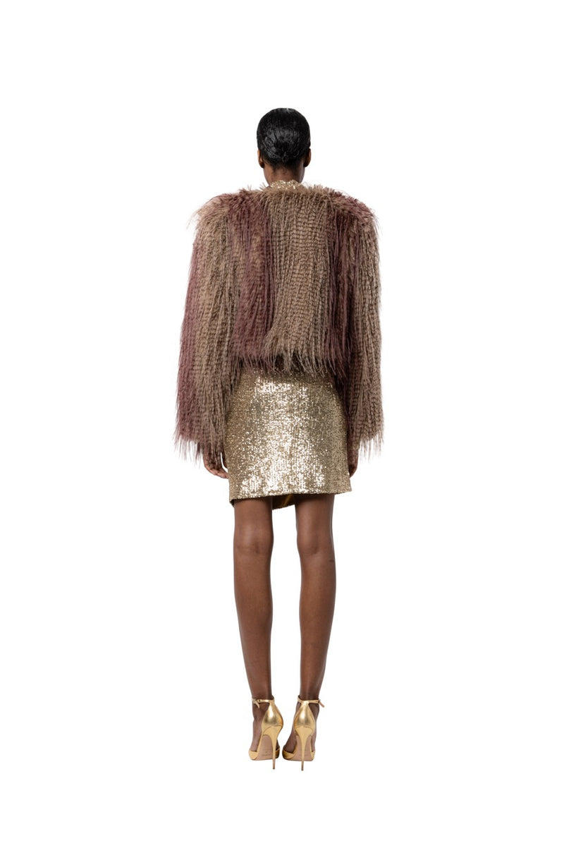 Anna Coat in Ostrich