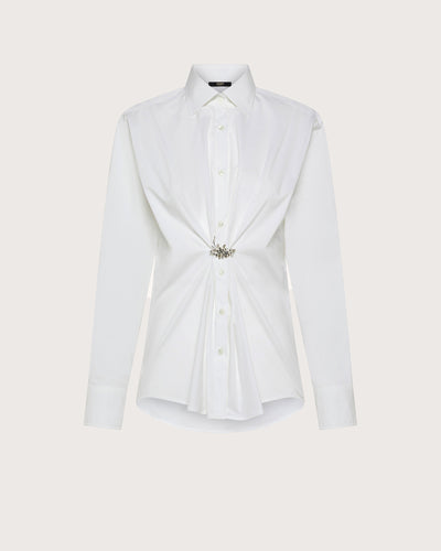 Jewel Poplin Shirt White